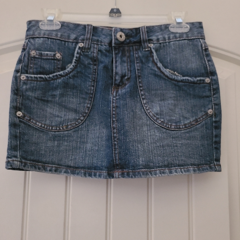 Denim mini skirt